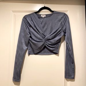 Superdown blue crop top, size small, with tags.